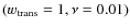 $(w_{\rm trans}=1, \nu=0.01)$