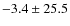 $-3.4\pm25.5$