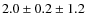 $2.0\pm0.2\pm1.2$