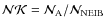 $\cal{NK} ={\cal{N}}_{\rm A}/{\cal{N}}_{{\rm NEIB}}$