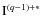 ${\rm {I}}^{(q-1)+\ast}$