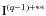 ${\rm {I}}^{(q-1)+\ast\ast}$