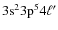 $\rm 3s^{2}3p^{5}4\ell'$