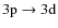$\rm 3p\rightarrow 3d$