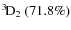 $\rm {}^{3}\hspace*{-.5mm}D_{2}~(71.8\%)$