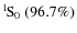 $\rm {}^{1}\hspace*{-.5mm}S_{0}~(96.7\%) $
