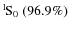 $\rm {}^{1}\hspace*{-.5mm}S_{0}~(96.9\%) $