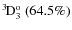 $\rm {}^{3}\hspace*{-.5mm}D_{3}^{{\rm o}}~(64.5\%)$