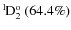 $\rm {}^{1}\hspace*{-.5mm}D_{2}^{{\rm o}}~(64.4\%)$