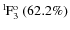 $\rm {}^{1}\hspace*{-.5mm}F_{3}^{{\rm o}}~(62.2\%)$