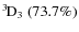 $\rm {}^{3}\hspace*{-.5mm}D_{3}~(73.7\%)$