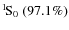 $\rm {}^{1}\hspace*{-.5mm}S_{0}~(97.1\%) $