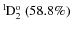 $\rm {}^{1}\hspace*{-.5mm}D_{2}^{{\rm o}}~(58.8\%)$