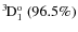 $\rm {}^{3}\hspace*{-.5mm}D_{1}^{{\rm o}}~(96.5\%)$