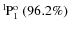 $\rm {}^{1}\hspace*{-.5mm}P_{1}^{{\rm o}}~(96.2\%)$