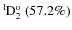 $\rm {}^{1}\hspace*{-.5mm}D_{2}^{{\rm o}}~(57.2\%)$