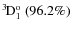 $\rm {}^{3}\hspace*{-.5mm}D_{1}^{{\rm o}}~(96.2\%)$