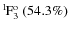 $\rm {}^{1}\hspace*{-.5mm}F_{3}^{{\rm o}}~(54.3\%)$