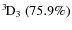 $\rm {}^{3}\hspace*{-.5mm}D_{3}~(75.9\%)$