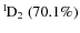 $\rm {}^{1}\hspace*{-.5mm}D_{2}~(70.1\%)$