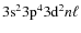 $\rm 3s^{2}3p^{4}3d^{2}{\it n}\ell$