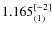 $1.165_{(1)}^{\rm [-2]}$