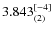 $3.843_{(2)}^{\rm [-4]}$