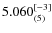 $5.060_{(5)}^{\rm [-3]}$