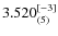 $3.520_{(5)}^{\rm [-3]}$