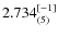 $2.734_{(5)}^{\rm [-1]}$