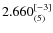 $2.660_{(5)}^{\rm [-3]}$