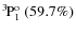 $\rm {}^{3}\hspace*{-.5mm}P_{1}^{{\rm o}}~(59.7\%)$