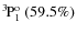 $\rm {}^{3}\hspace*{-.5mm}P_{1}^{{\rm o}}~(59.5\%)$
