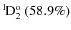 $\rm {}^{1}\hspace*{-.5mm}D_{2}^{{\rm o}}~(58.9\%)$