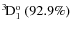 $\rm {}^{3}\hspace*{-.5mm}D_{1}^{{\rm o}}~(92.9\%)$