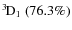 $\rm {}^{3}\hspace*{-.5mm}D_{1}~(76.3\%)$