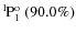 $\rm {}^{1}\hspace*{-.5mm}P_{1}^{{\rm o}}~(90.0\%)$