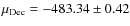 $\mu_{\rm Dec} = -483.34 \pm 0.42$