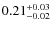 $\rm0.21^{+0.03}_{-0.02 }$