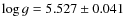 $\log g = 5.527 \pm 0.041$