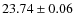 $23.74\pm0.06$