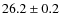 $26.2\pm0.2$