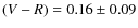 $(V-R)=0.16\pm0.09$