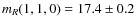 $m_R(1,1,0)=17.4\pm0.2$