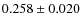 $0.258\pm0.020$