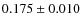 $0.175\pm0.010$