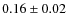 $0.16\pm0.02$