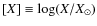 $[X]\equiv\log(X/X_{\odot})$
