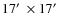 $17\hbox{$^\prime$ }\times17\hbox{$^\prime$ }$