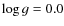 $\log g =0.0$